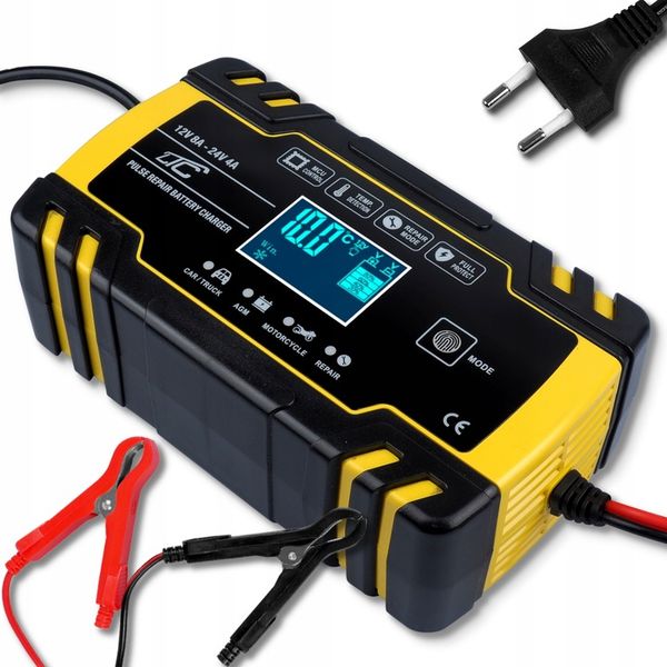 PROSTOWNIK ŁADOWARKA AUTOMATYCZNY INTELIGENTNY LCD 24V 12V 8A zdjęcie 6