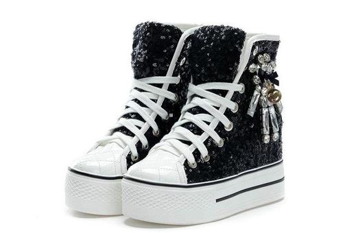 Trampki Damskie -CEKINY- PLATFORMA! na Arena.pl