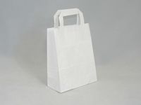 Torba papierowa biała mała 18 x 8,8 x 23 cm