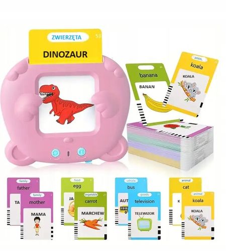 Czytnik Kart Do Nauki słówek FISZKI SŁÓWKA POLSKIE ANGIELSKIE 448 SŁÓW RÓŻ na Arena.pl