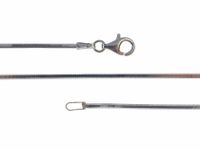 Gruby srebrny łańcuszek o przekroju ośmiokątnym 50 cm srebro 925 FL012