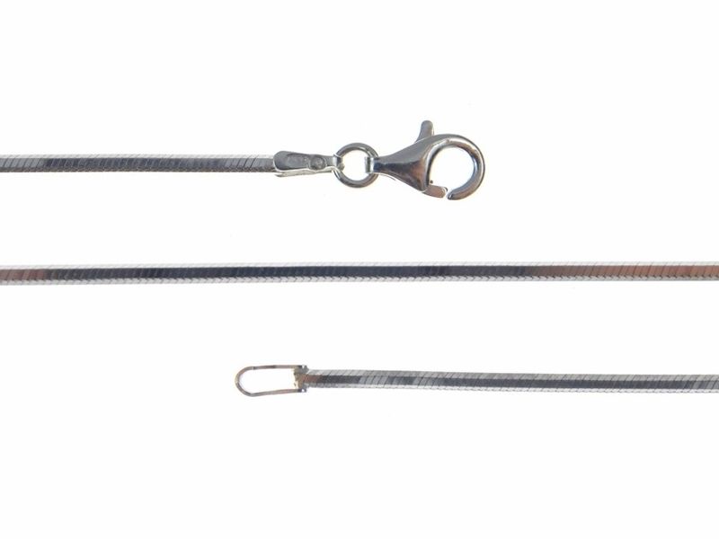 Gruby srebrny łańcuszek o przekroju ośmiokątnym 50 cm srebro 925 FL012 zdjęcie 1