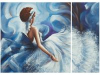 70X50CM KOBIETA TAŃCU DWÓJ OBRAZ NIESYMETRYCZNY