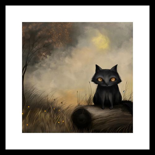 Plakat 30x30cm Czarny Kot na Arena.pl