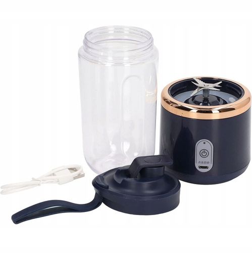 6 OSTRZY MAŁA ELEKTRYCZNA SOKOWIRÓWKA, 400 ML OSOBISTY MINI MIKSER DO SOKÓW na Arena.pl