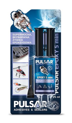 KLEJ EPOKSYDOWY DWUSKŁADNIKOWY PULSAR SZYBKOSCHNĄCY 5 MINUT BEZBARWNY 25ml na Arena.pl