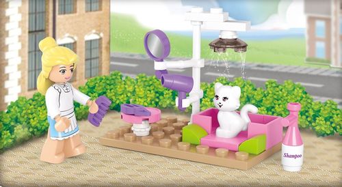 KLOCKI SLUBAN GD Fryzjer dla zwierząt Salon piękności dla psów komp. z LEG COB na Arena.pl