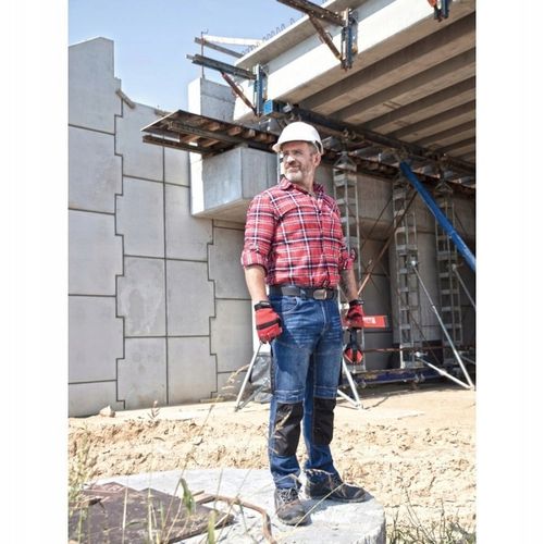 LAHTI PRO Spodnie robocze jeansowe elastyczne ze stretchem 340g/m2 r. S na Arena.pl