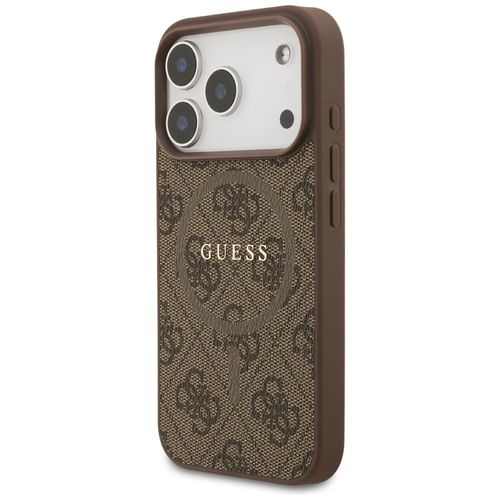 Etui Guess 4G Ring Classic Logo MagSafe do iPhone 17 Pro brązowy na Arena.pl