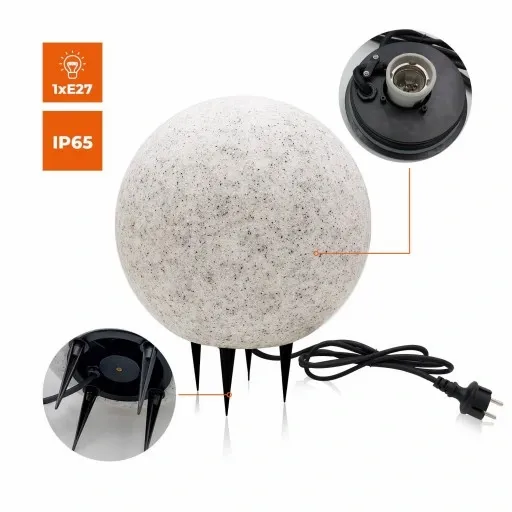 Lampa Ogrodowa Stojąca Kula Świetlna 28cm na E27 zdjęcie 4