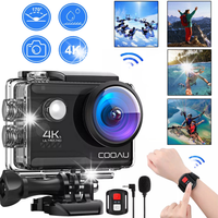 KAMERA 4K UHD SPORTOWA EIS WIFI WODOODPORNOŚĆ CZARNE 40M +ZESTAW AKCESORIÓW