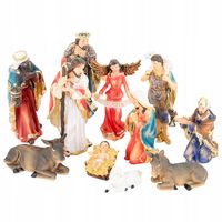 Figurki do szopki Bożonarodzeinowej 11 elementów do 15cm z żywicy