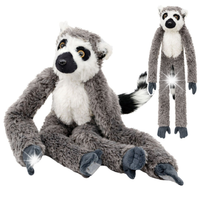 Pluszowy Lemur Maskotka Przytulanka Łapki Z Rzepami Do Zawieszenia 50 cm
