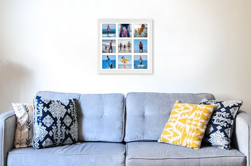 Ramka na 9 zdjęć Hekla 40x40x9 MDF galeria biały 1szt. na Arena.pl