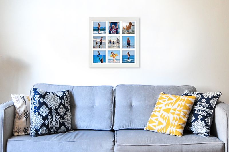 Ramka na 9 zdjęć Hekla 40x40x9 MDF galeria biały 1szt. zdjęcie 4