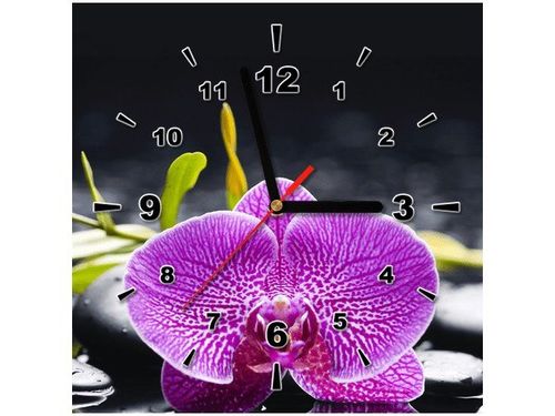 30X30CM ZEGAR ORCHIDEA OBRAZ DREWNO na Arena.pl