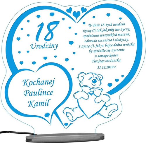 18 50 60 70 80 90 URODZINY STATUETKA PREZENT LED na Arena.pl