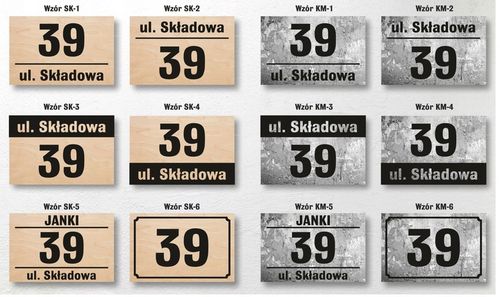 Tabliczka Tablica ADRESOWA ALUMINIOWA Numer domu DIBOND DUŻA na Arena.pl