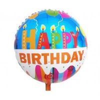 balon foliowy "happy birthday (świeczki)", 34cm
