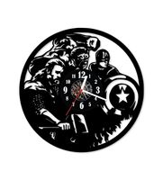 Zegar ścienny z płyty winylowej Avengers 130.13