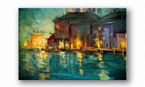 OBRAZ NA PŁÓTNIE 109 Wieczór w mieście 30x20cm na Arena.pl