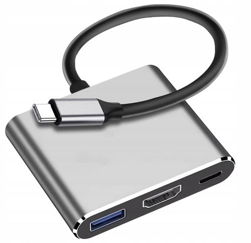 4Apple Przejściówka Adapter 3w1 HUB USB-C HDMI 4K ver2020 na Arena.pl
