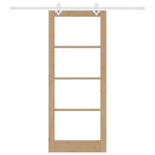 Drzwi przesuwane Brązowy 86 x 211 cm Drewno i metal na Arena.pl