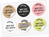 Naklejki ETYKIETY REKLAMOWE kształt dowolny nadruk grafika tekst z LOGO