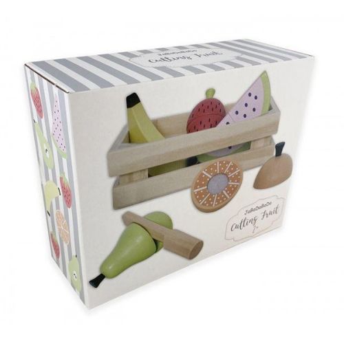 ZESTAW DREWNIANE OWOCE DO KROJENIA W SKRZYNCE na Arena.pl