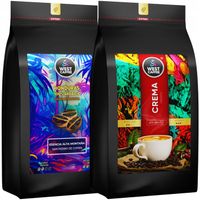 Kawa Ziarnista ZESTAW 2KG Crema + Honduras 100% Arabica Świeżo Wypalona