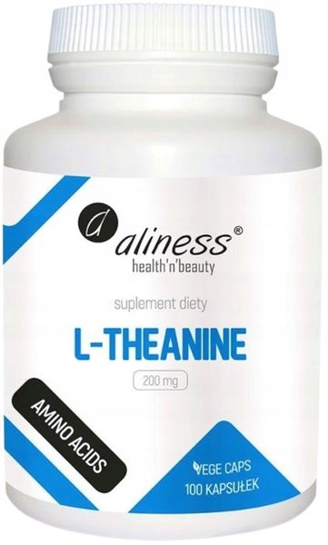 ALINESS L-THEANINE 200mg 100 TEANINA RELAKS SPOKÓJ zdjęcie 1