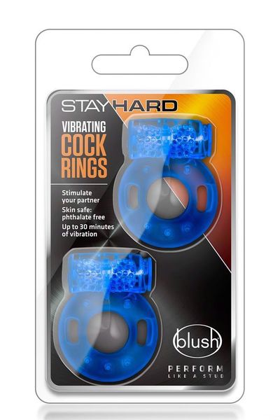 STAY HARD VIBRATING COCK RINGS 2PACK zdjęcie 1