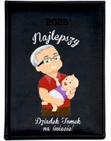 KALENDARZ A5 2026 DZIENNY terminarz NADRUK uv najlepszy dziadek na świecie