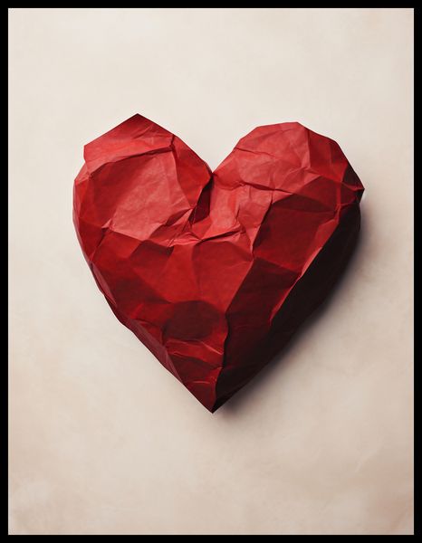 Plakat 50x65cm Kreślone Serce zdjęcie 2