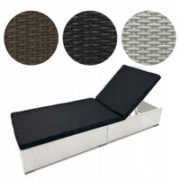 Leżak ogrodowy rattanowy REGULOWANY Just Relax Jasny Mleczny wytrzymały