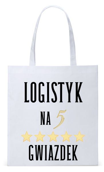 Torba Biała Eco Shopper Dla Logistyka Prezent Z Nadrukiem Ze Zdjęciem zdjęcie 1
