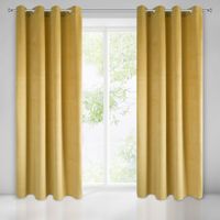 Zasłona gotowa na przelotkach PIERRE 140x250 Eurofirany musztardowa