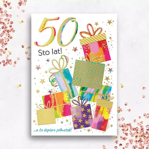 Karnet A5 Na 50 Urodziny, Prezenty na Arena.pl