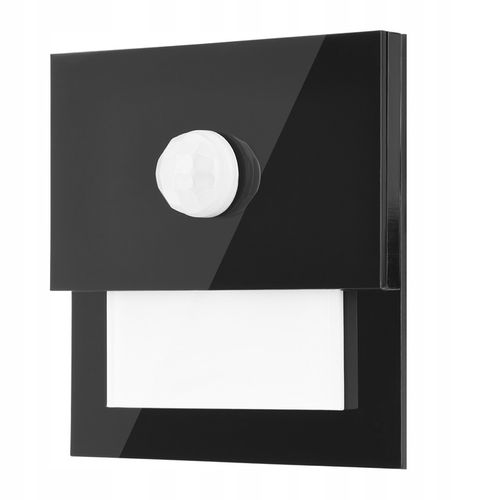 Lampki schodowe z CZUJNIKIEM RUCHU zmierzchu 230v 2W LED Z CZARNA ZIMNA na Arena.pl