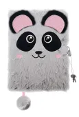 Pamiętnik z kłódką 3D włochacz A5 96k Bambino PANDA