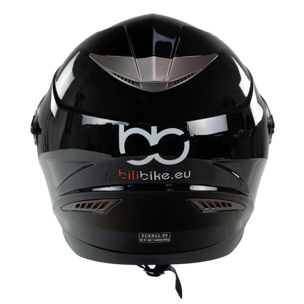 Kask na skuter motocyklowy szczękowy zamknięty BB09B z blendą M czarny połysk zdjęcie 8