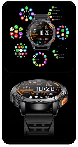 SMARTWATCH MĘSKI Z GPS K67 PL-MENU WODOODPORNY SMSY ROZMOWY SMART WATCH na Arena.pl