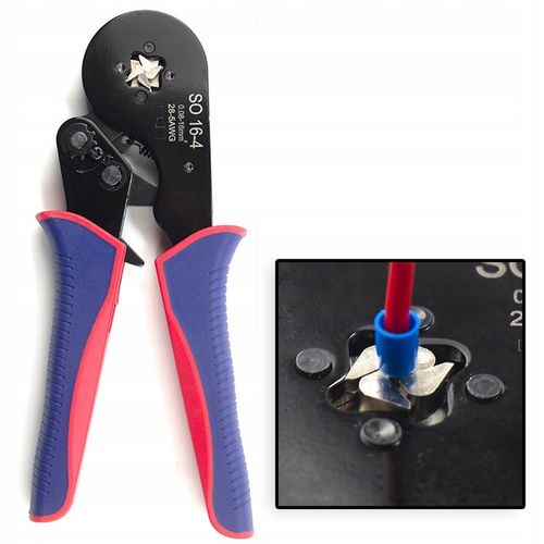 Zaciskarka Praska do Tulejek Kabli Konektorów Przewodów 0,08 mm2 - 16 mm2 na Arena.pl