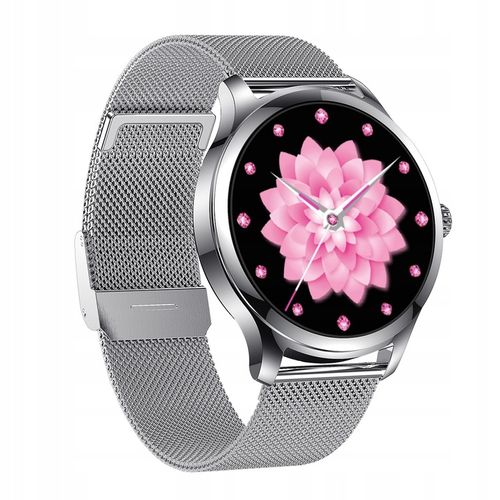 SMARTWATCH DAMSKI DLA KOBIETY MENU PL ROZMOWY SMART WATCH SREBRNY 2 PASKI na Arena.pl