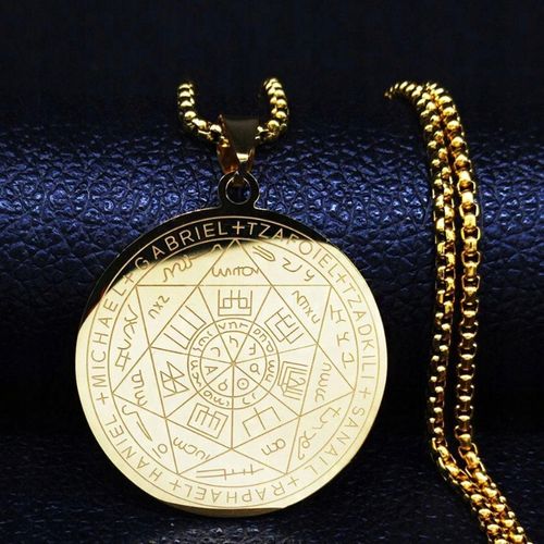 Amulet 7 Aniołów Archaniołów Amulet Pieczęć 316L Złoty Talizman na Arena.pl