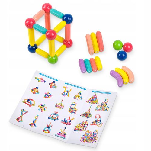 DUŻE KLOCKI MAGNETYCZNE KONSTRUKCYJNE EDUKACYJNE STICKS PATYCZKI XXL 98 ele na Arena.pl
