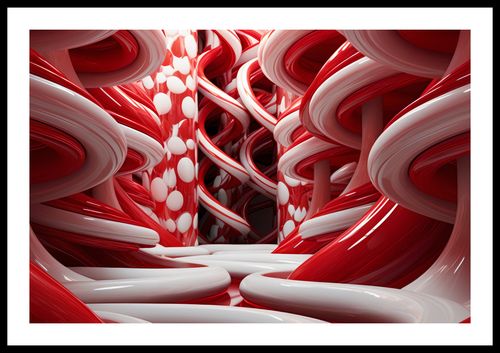 Plakat 60x40cm Czerwone Wiry na Arena.pl