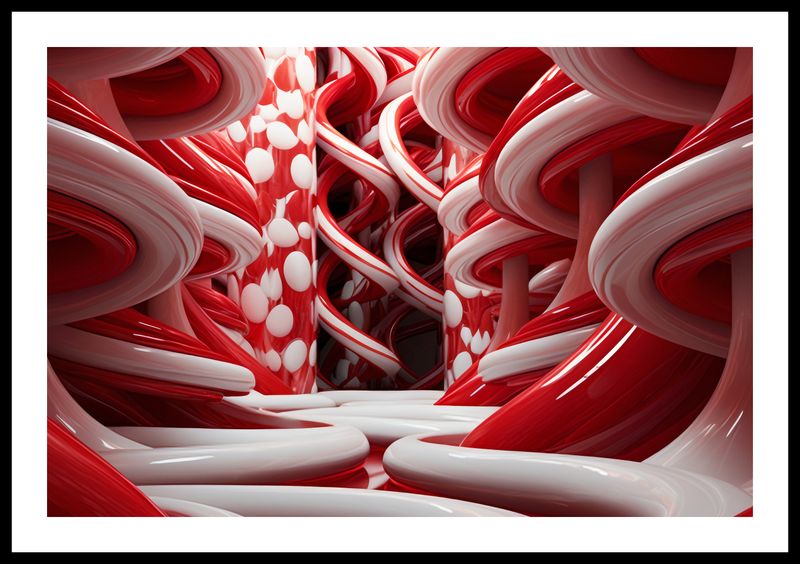 Plakat 60x40cm Czerwone Wiry zdjęcie 3