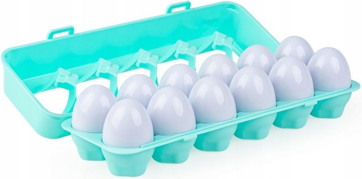TULIFUN Jajka Zabawa kształtami wytłoczka z sensorycznymi jajkami 12 szt zdjęcie 3