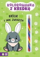 kolorowanka z kredką. królik 8832